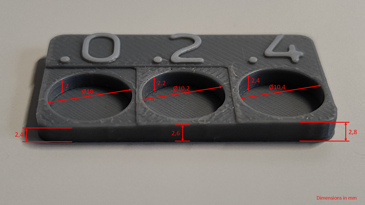 Test: Magnet fit and tolerance test (horizontal)