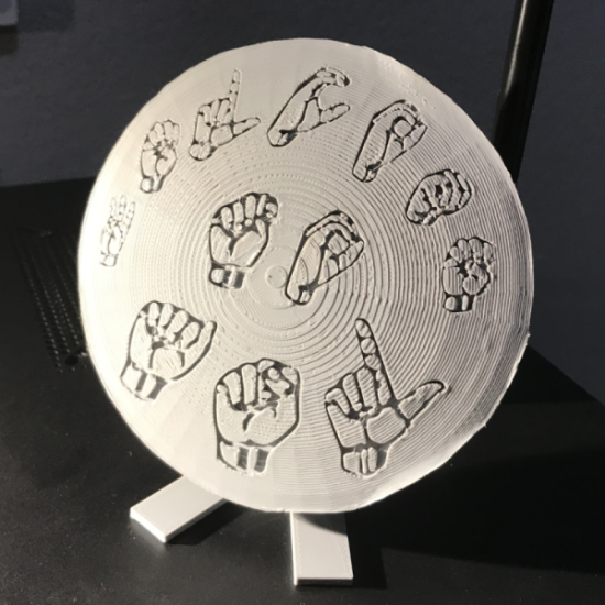 American Sign Language Desk Ordainment