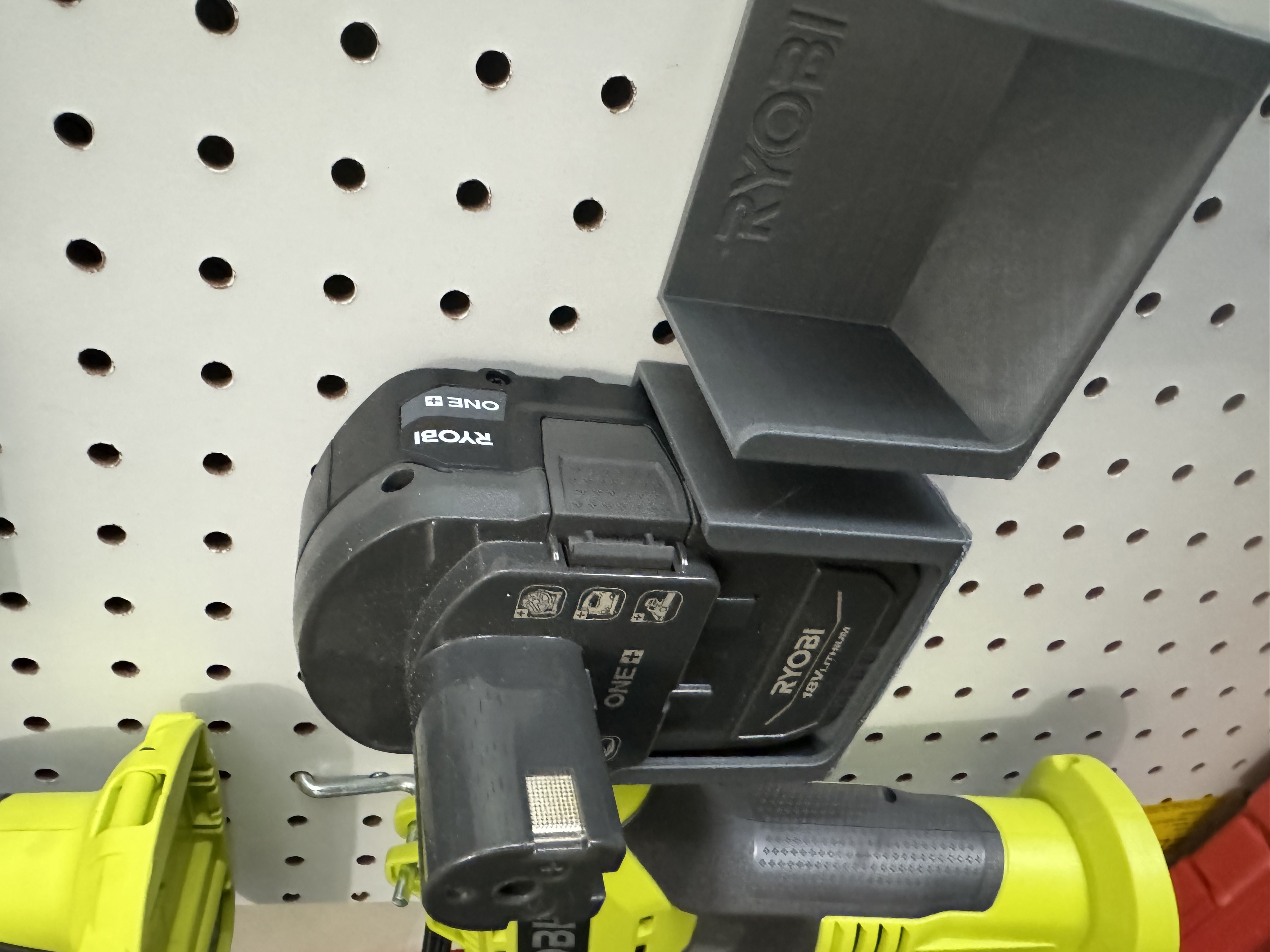 Ryobi One+ Battery (& Tool) Pegboard Holder 4Ah