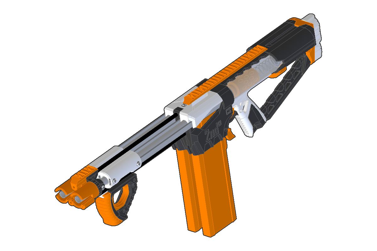 2nd-DegreeBurn - Double Caliburn Nerf Blaster
