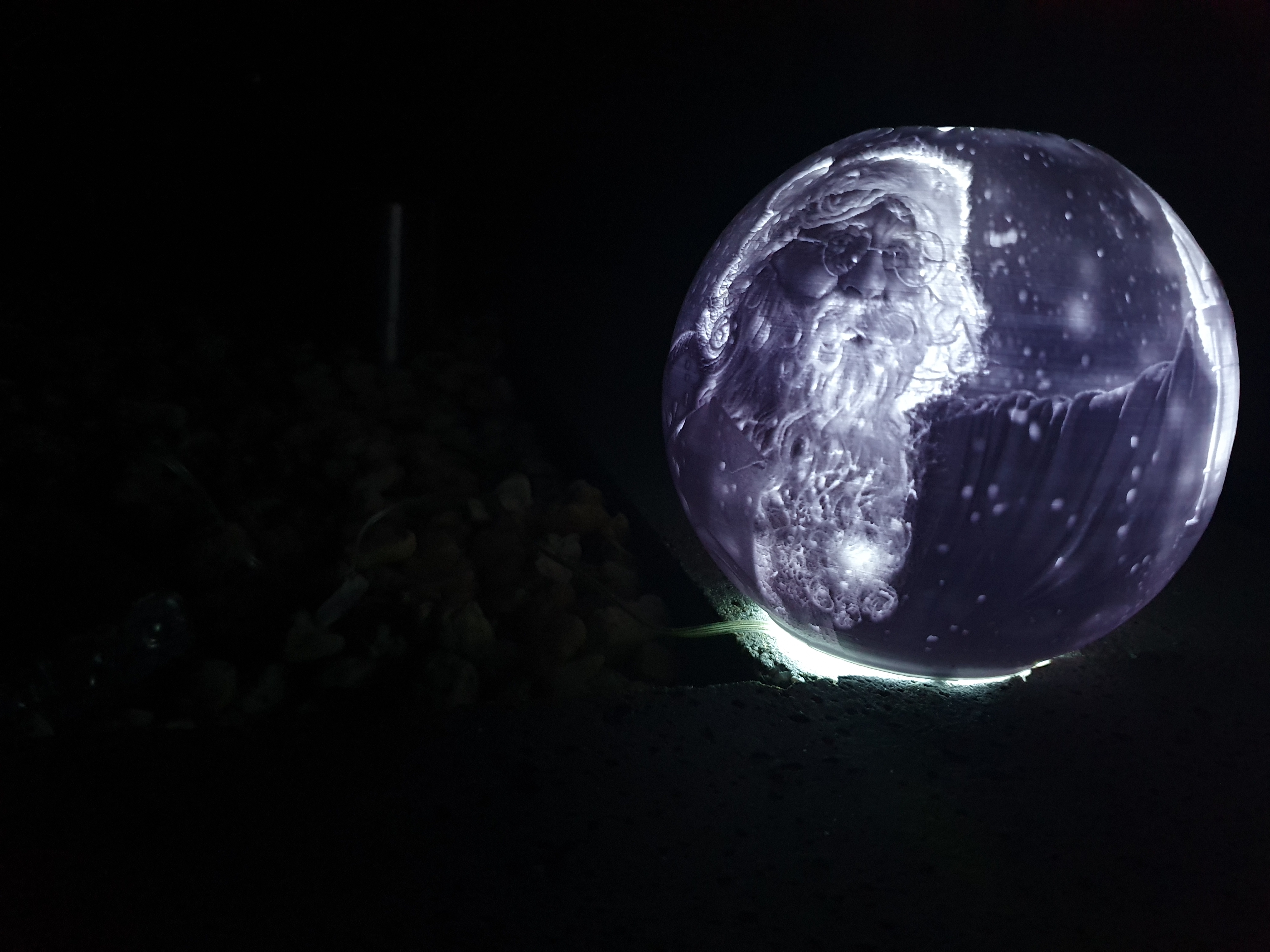 3D print Christmas lithophane ornament