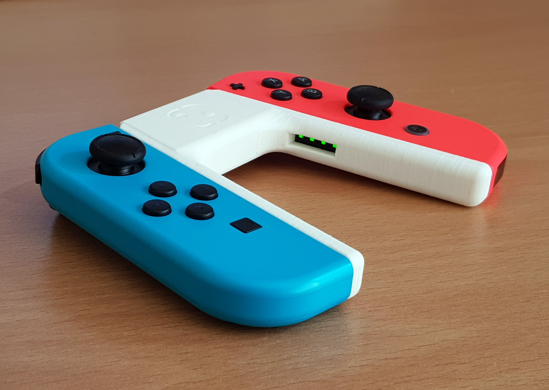 Supportless Joycon Grip with LED Windows