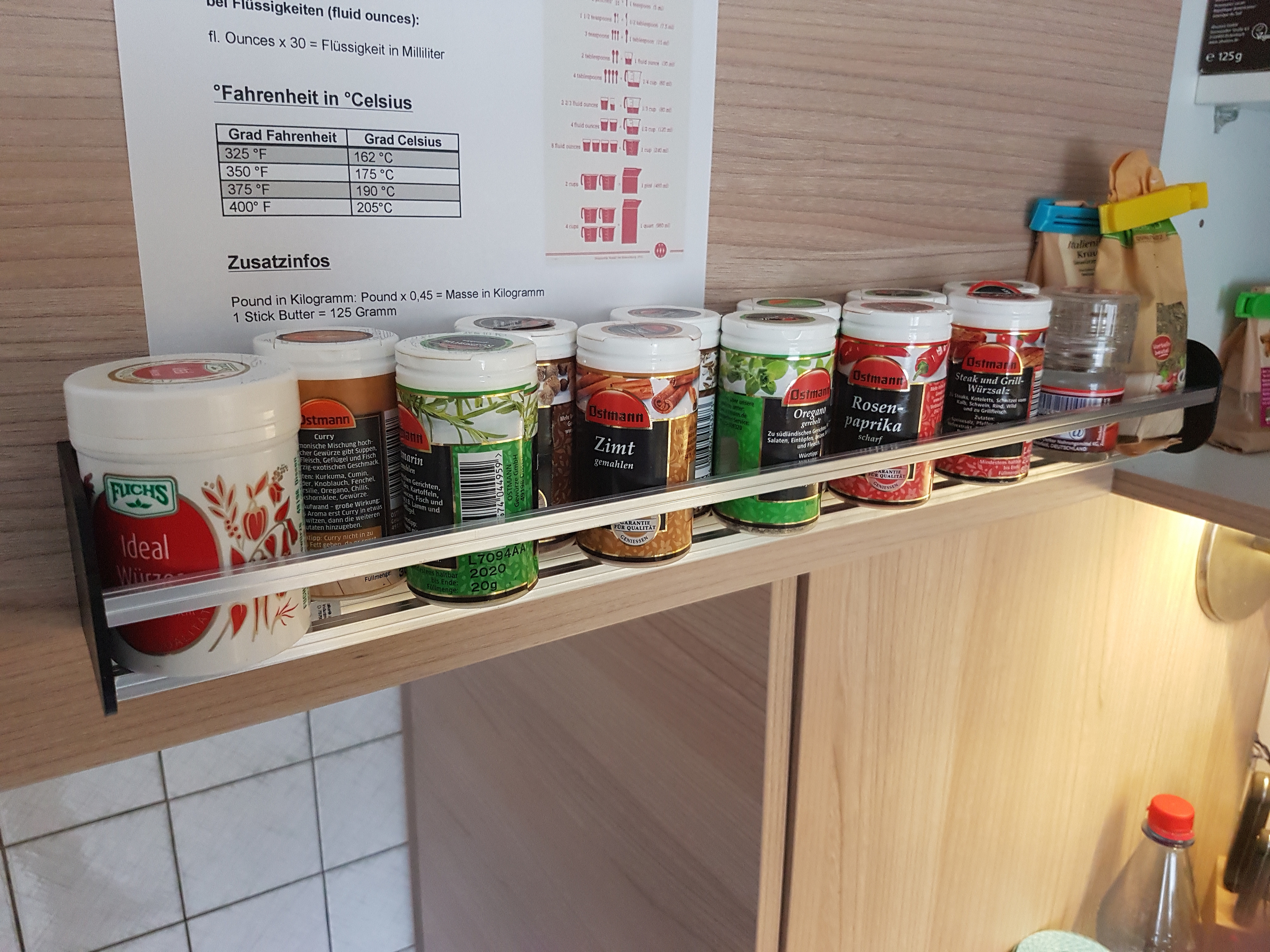 Aluminum Rod Spice Rack