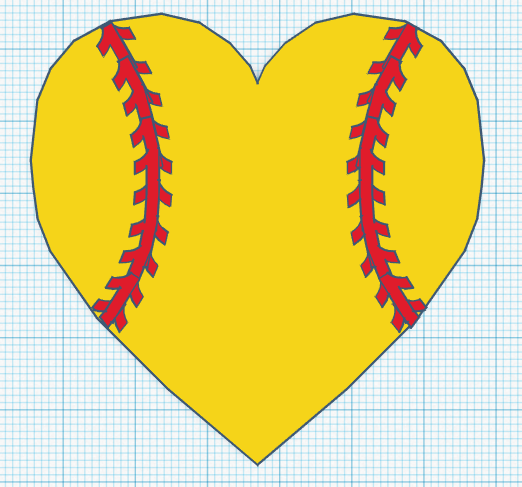 Softball Heart
