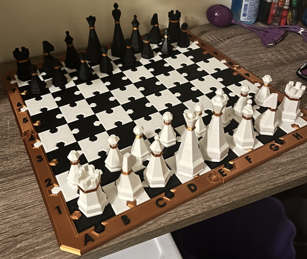 Geometric Minimalist Chess Set