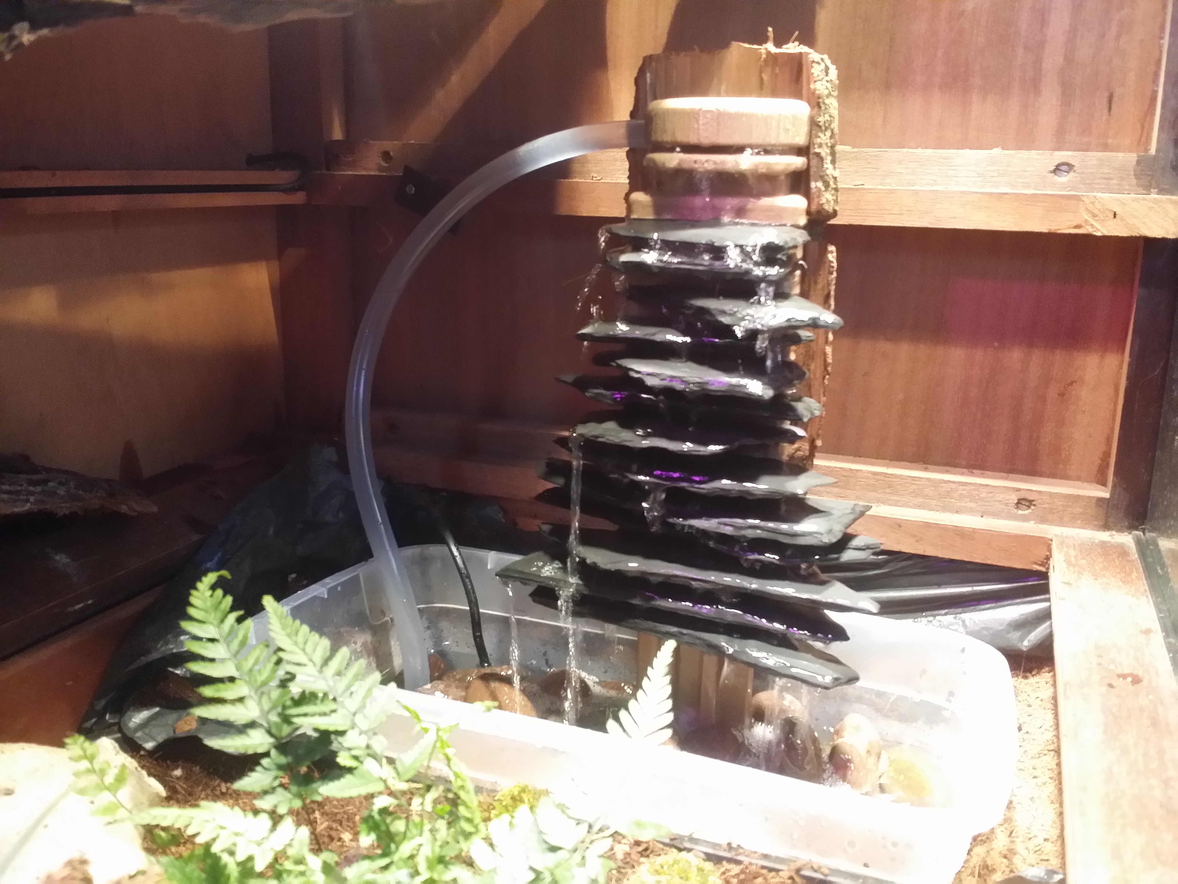 Stone waterfall fountain