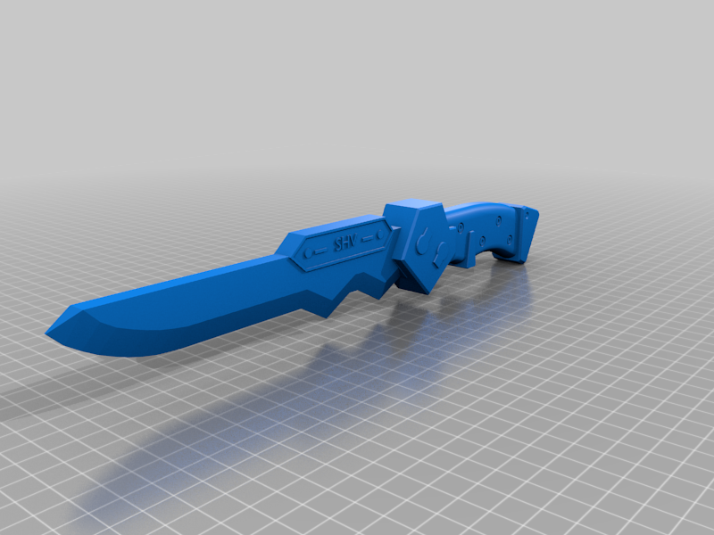 Progressive Knife EVA 01, from Rebuild of Evangelion, fixed and movable blade