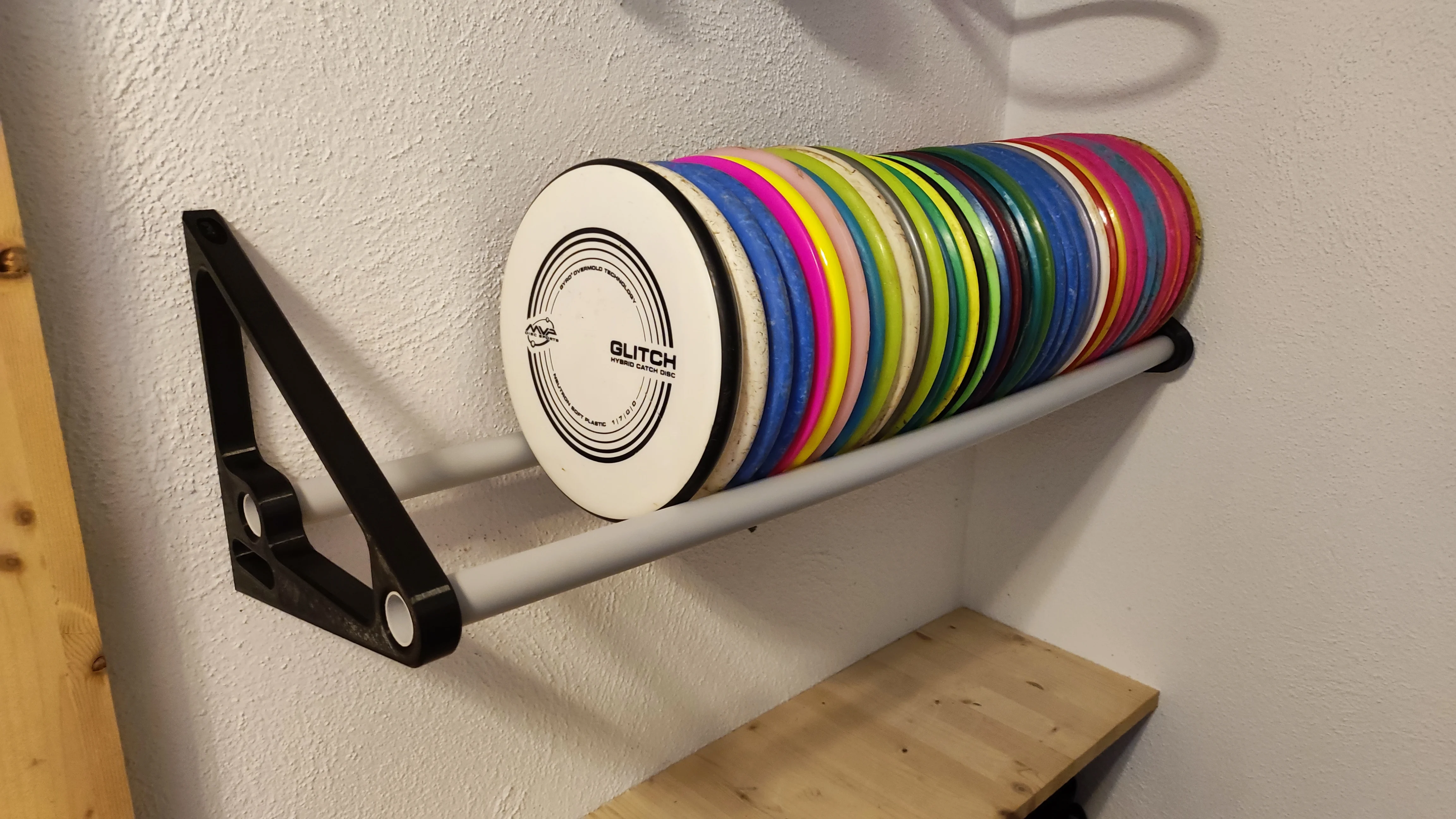 Disc Golf Wall Mount Holder Shelf (Redesign)