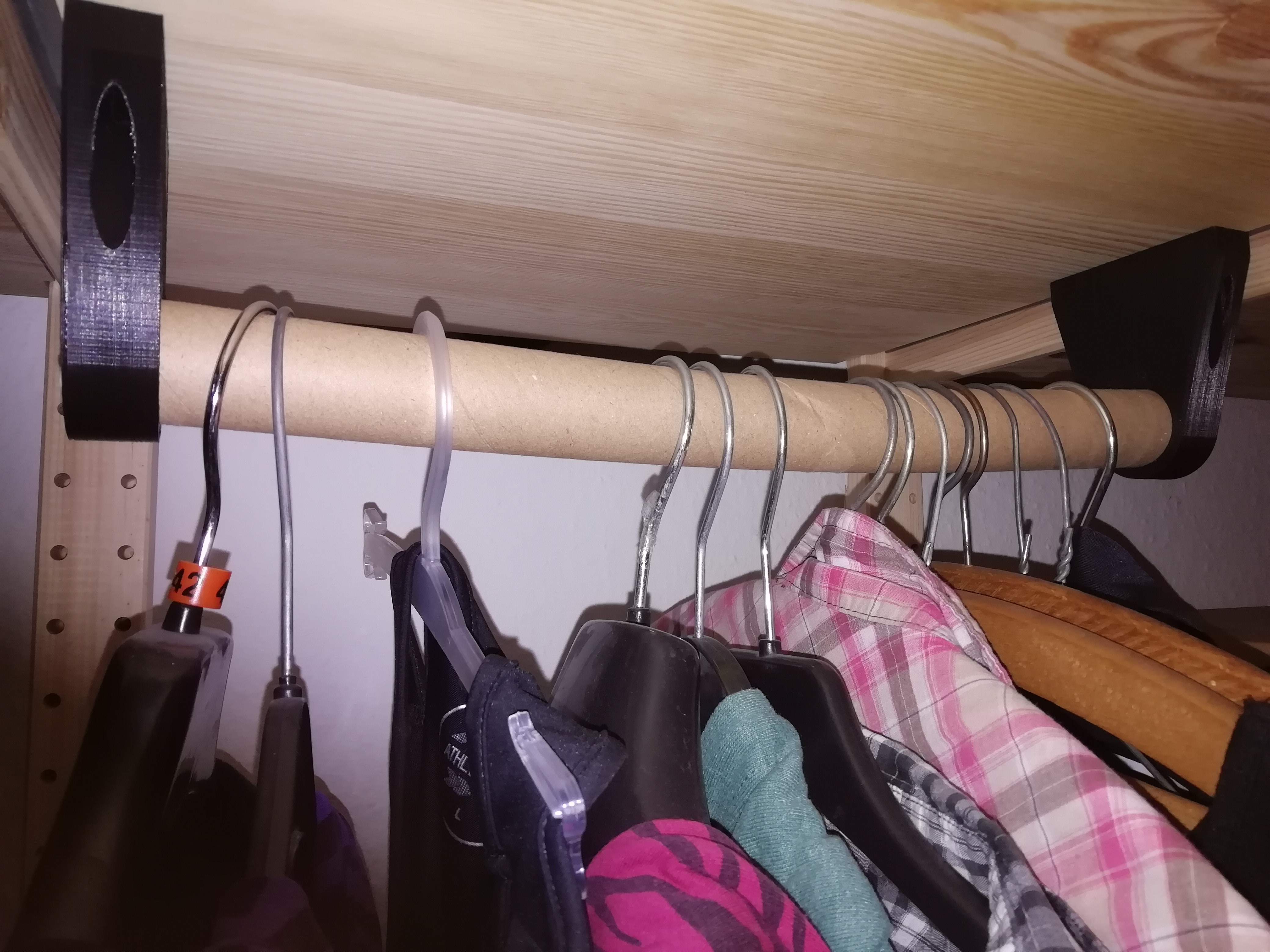 Ikea Ivar cardboard hanging rail mount