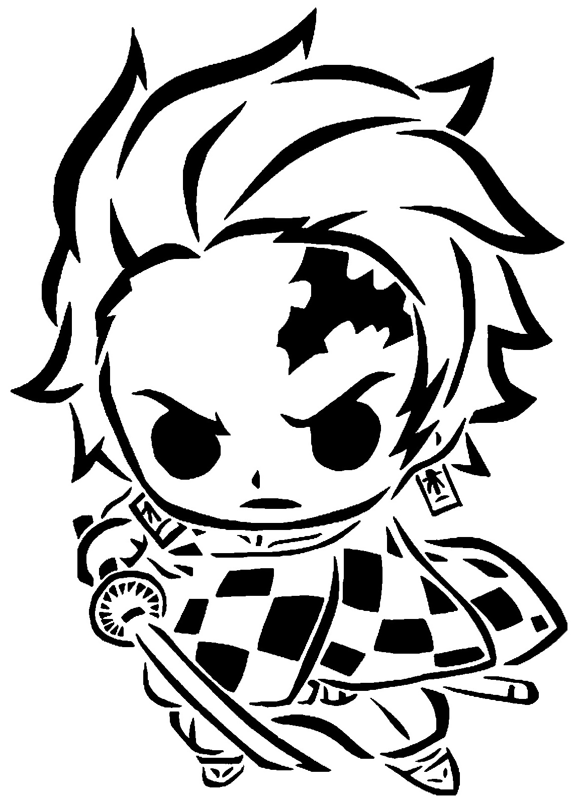 DS Tanjiro Kamado stencil 5