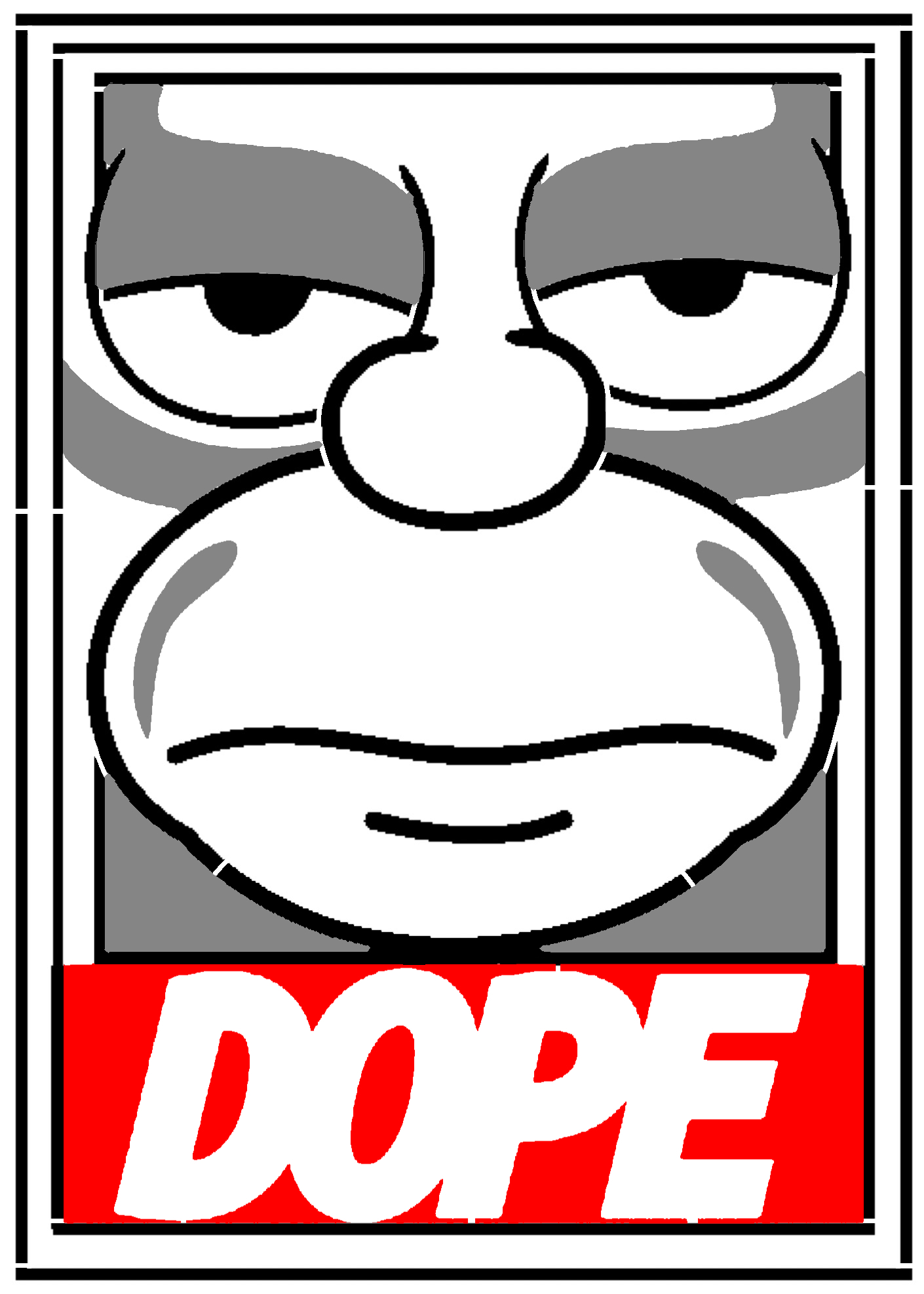 Homer Dope stencil