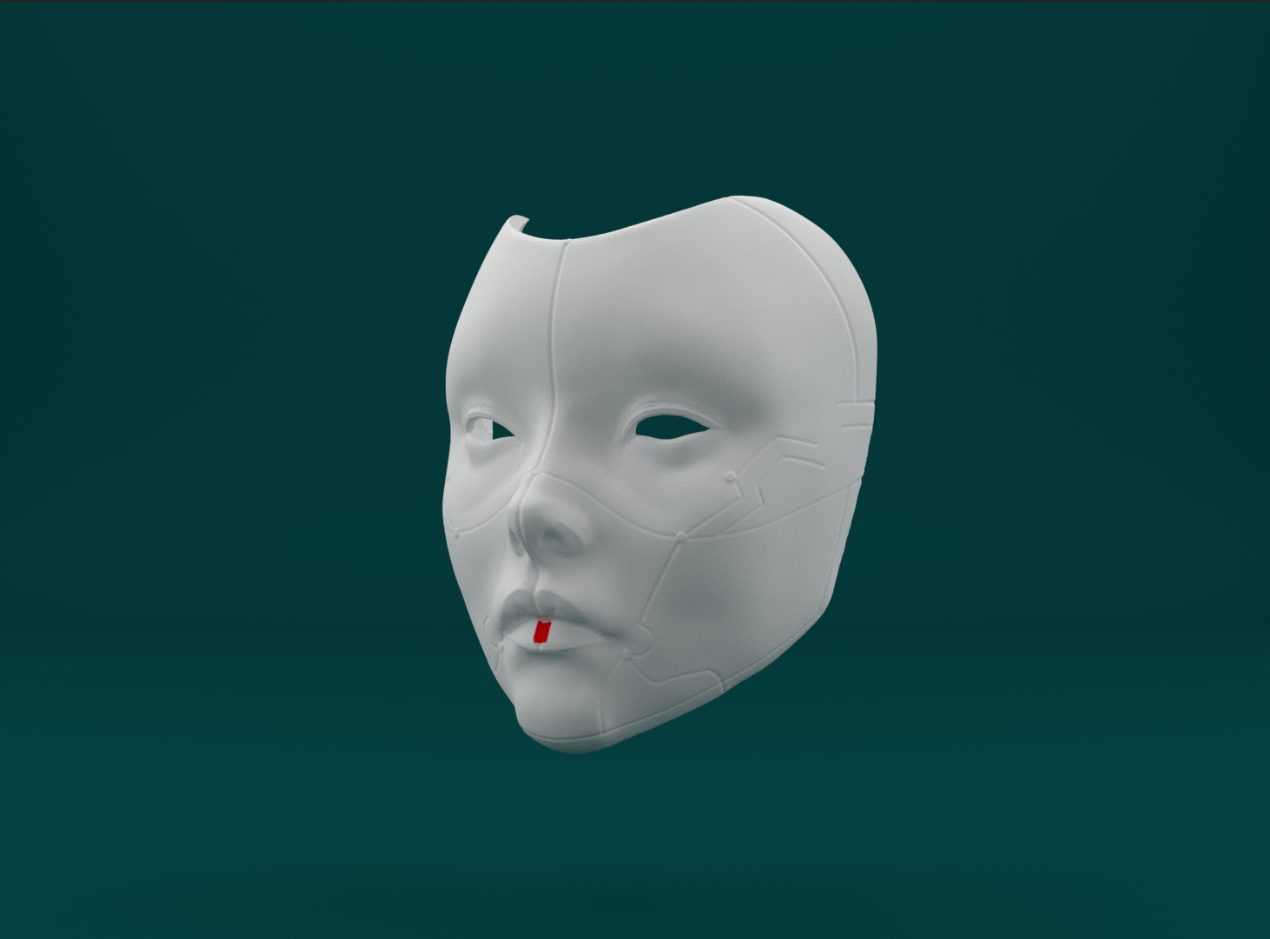 Geisha Robot Mask (Ghost in the Shell)