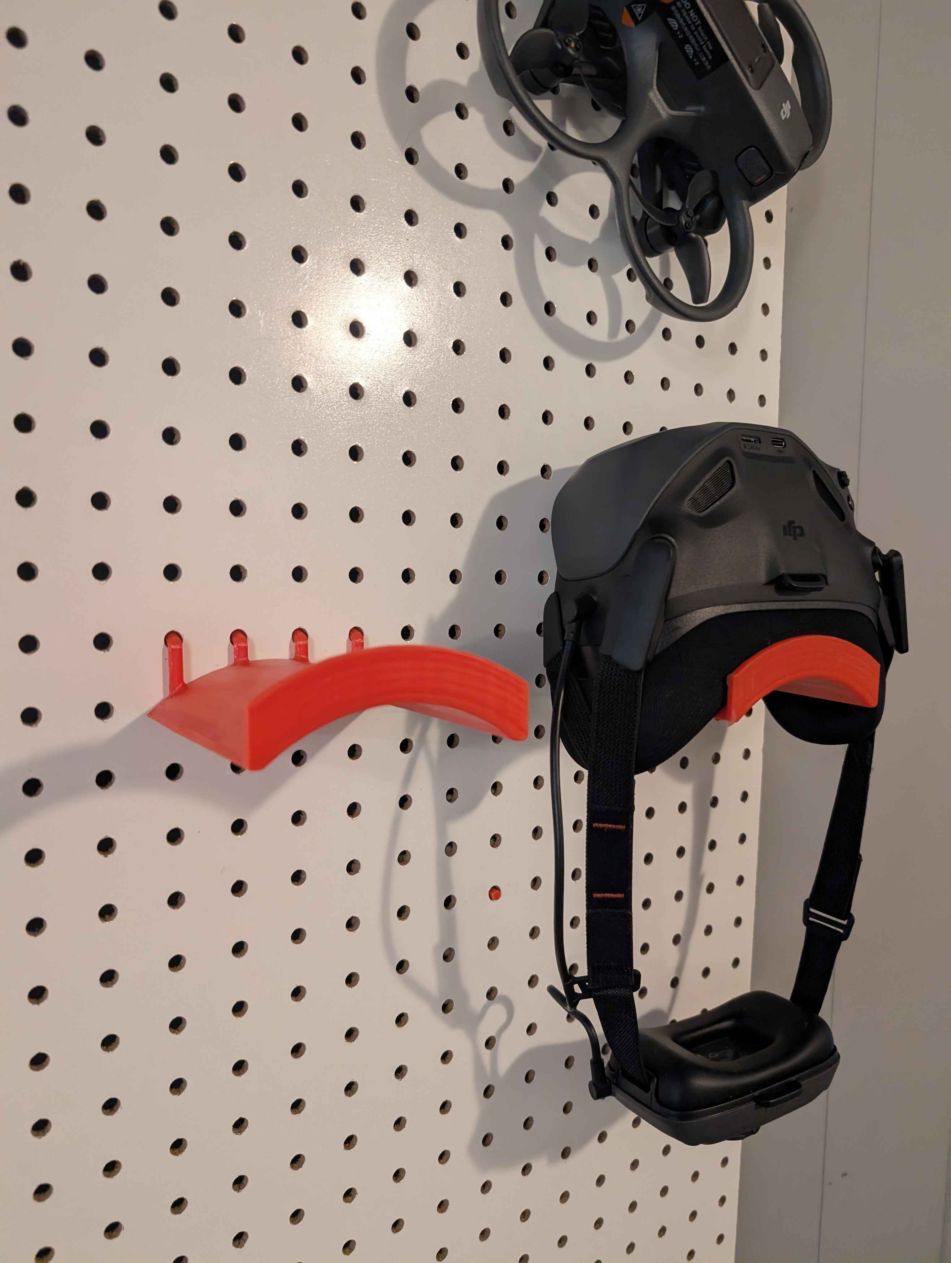 Pegboard FPV Goggle Holder - Extended
