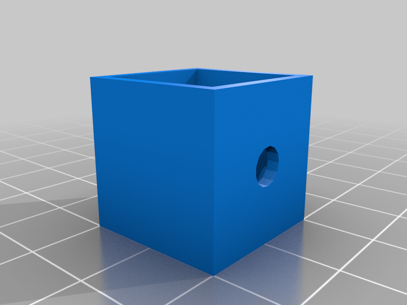 Cube with hole - 2cm