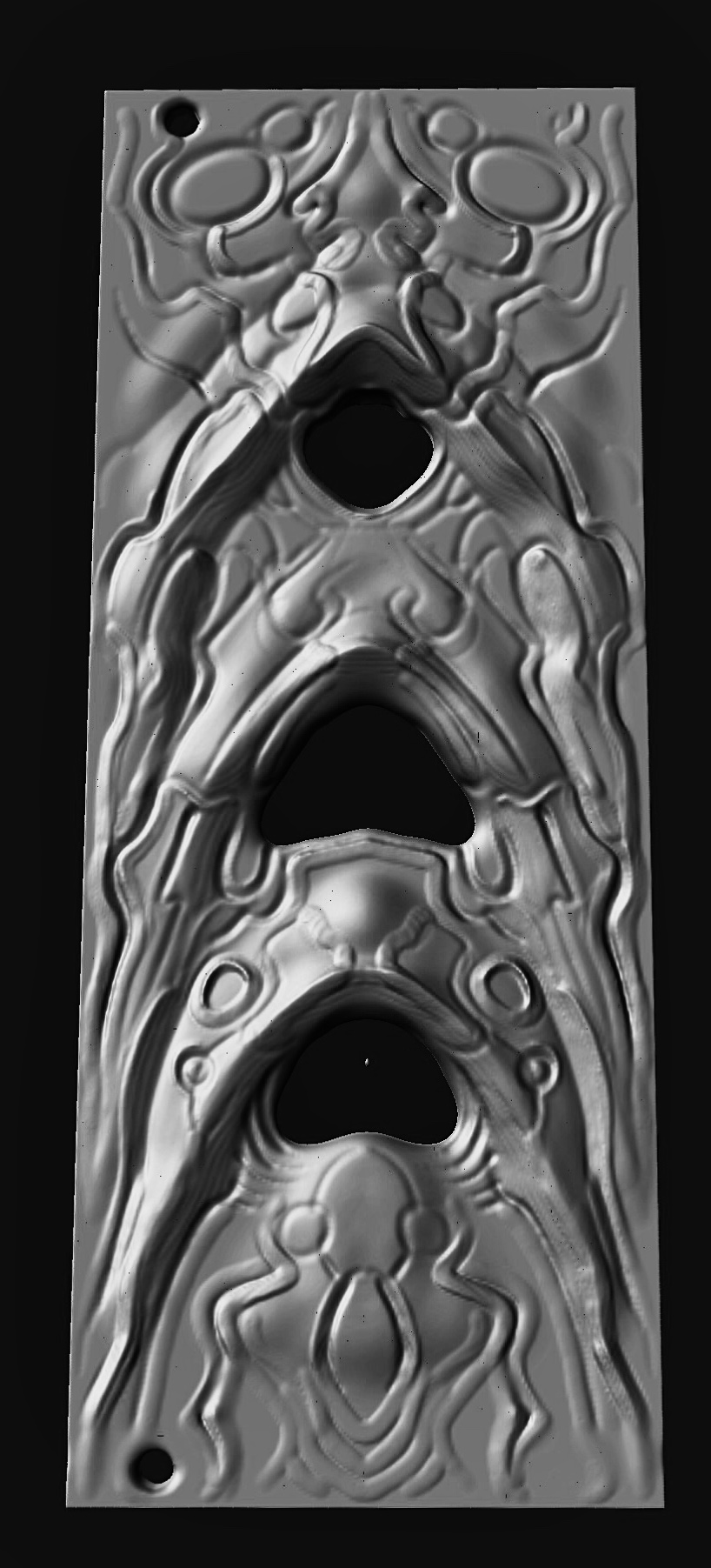 Biomechanoid Alien 10hp Eurorack Synth  Panel