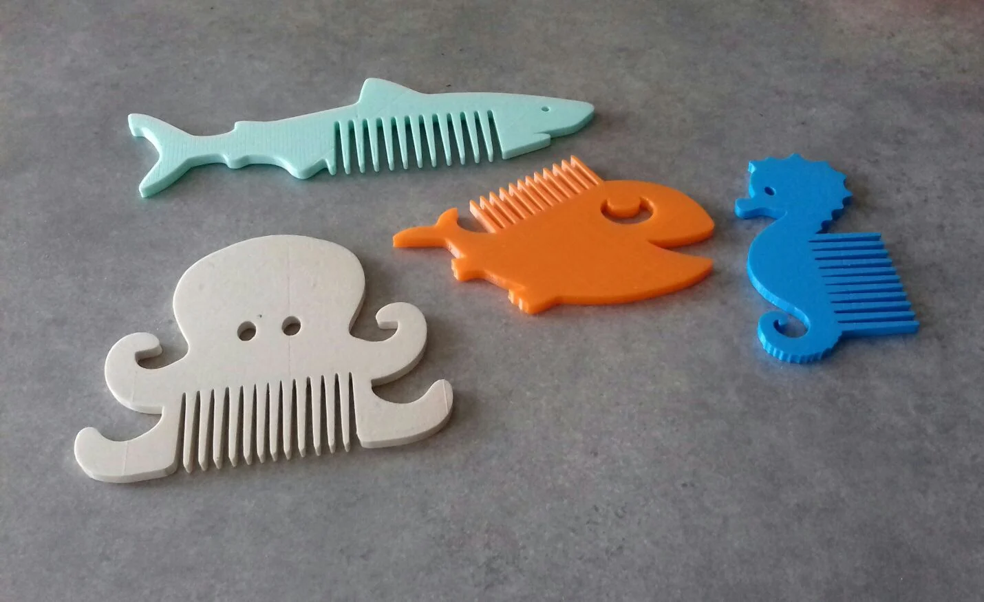 Fantasy combs ocean - Peignes fantaisie océan