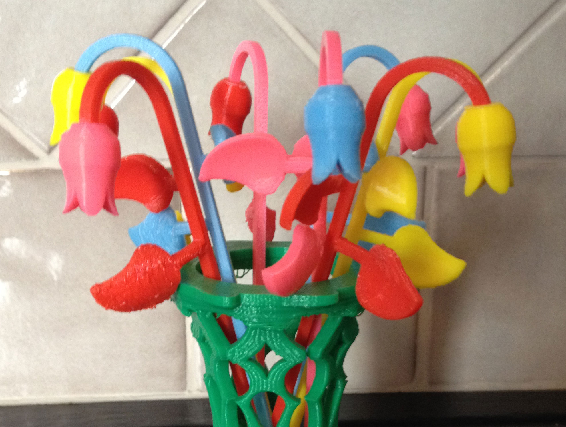 Spring flowers with vase