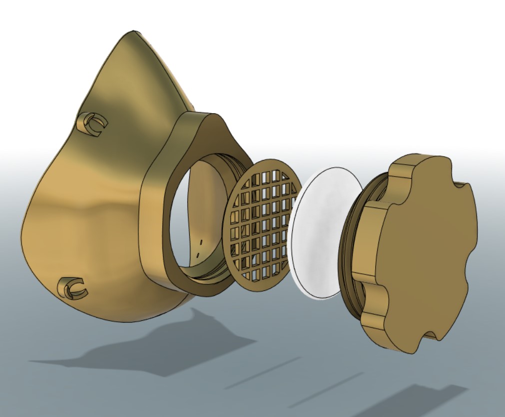Covid Mask Respirator - 3D Printable COVID-19 (Corona virus)