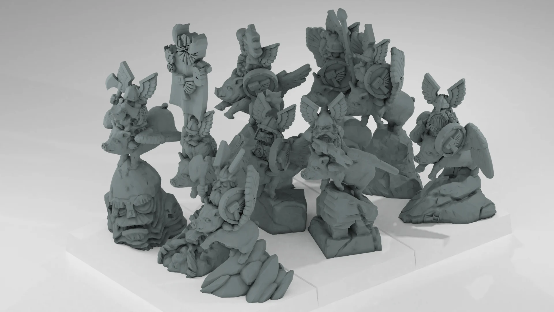 Warmaster Dwarf Pigasus Riders