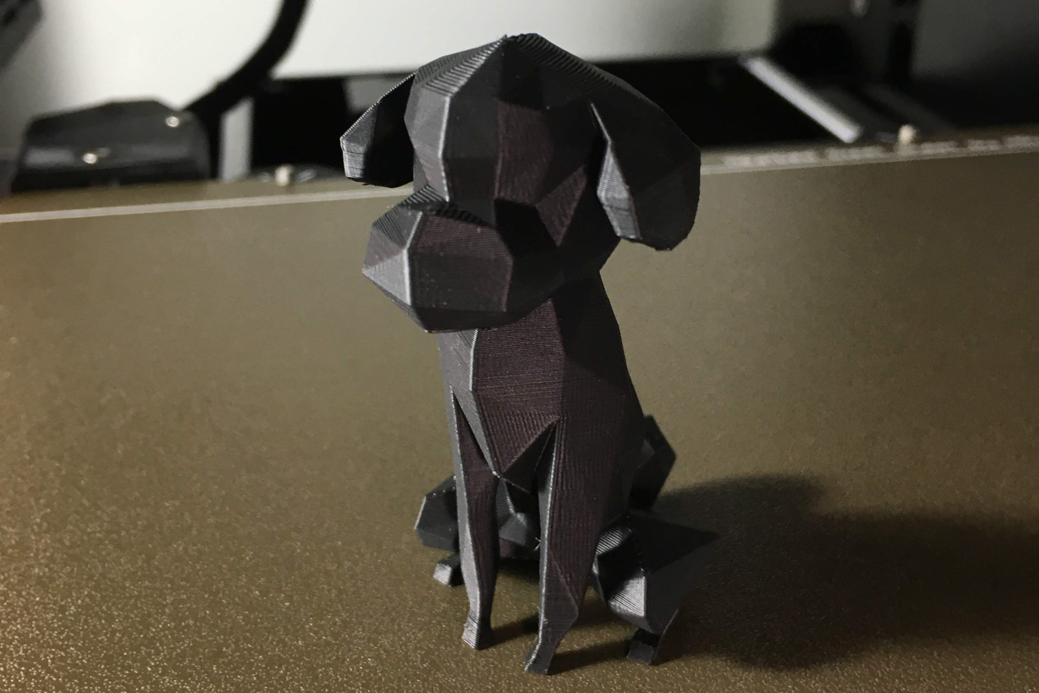 Low-Poly Poodle dog