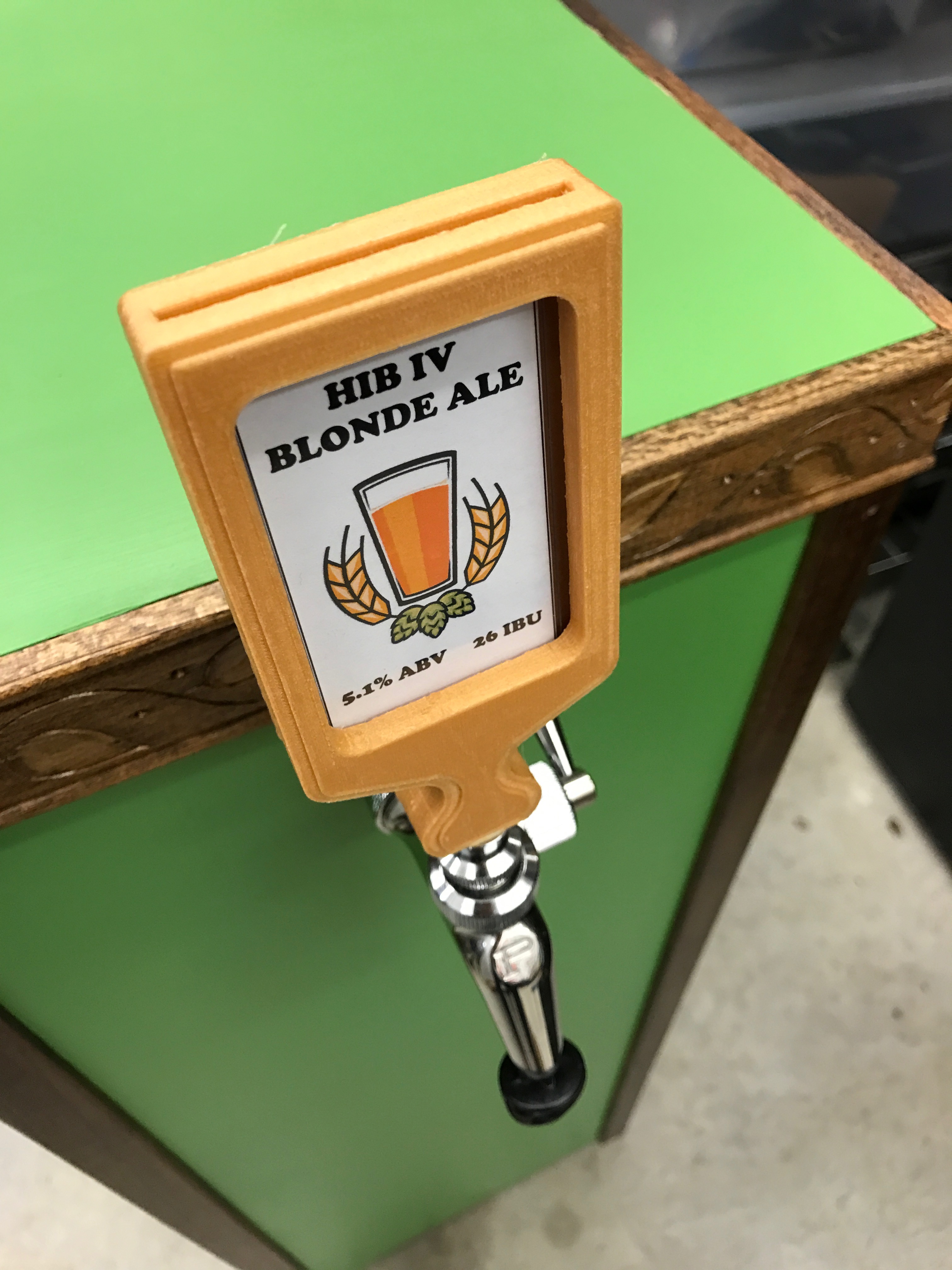Beer Faucet/Tap Handle w/Card Insert