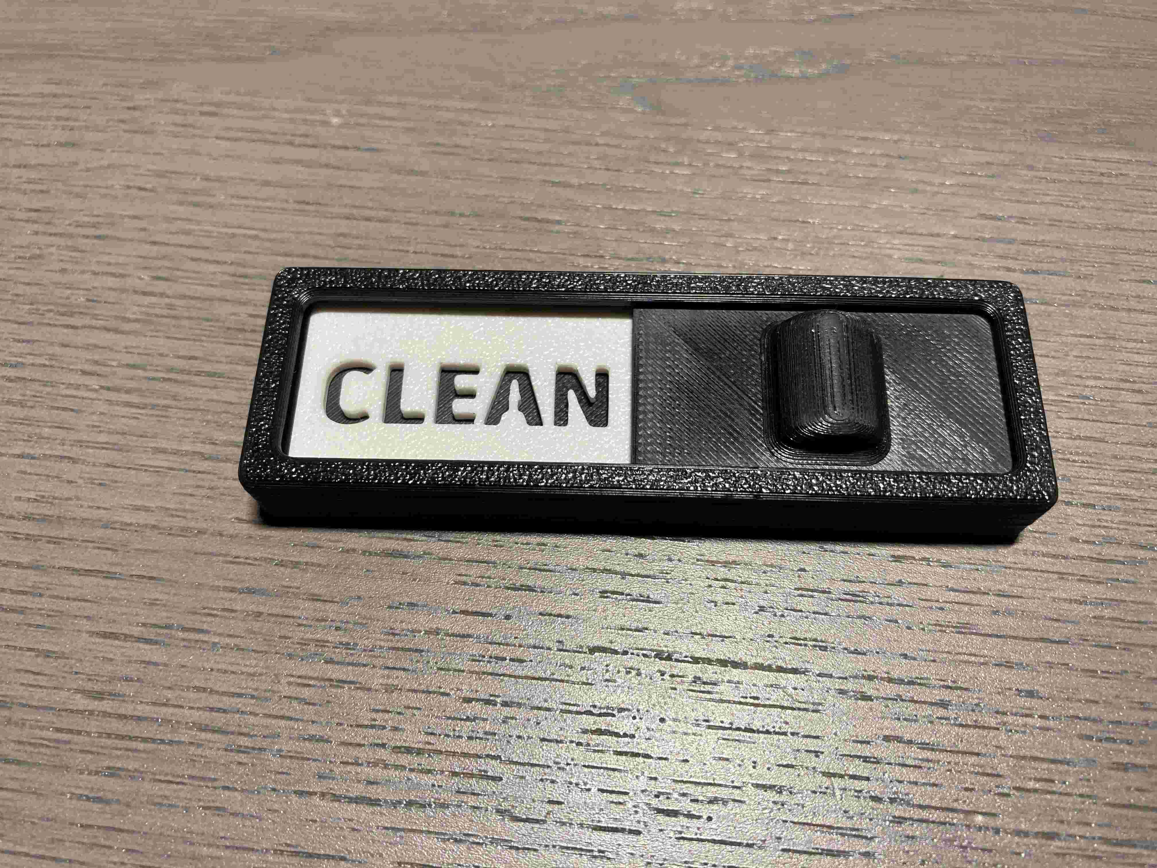 Dishwasher sliding clean/dirty sign