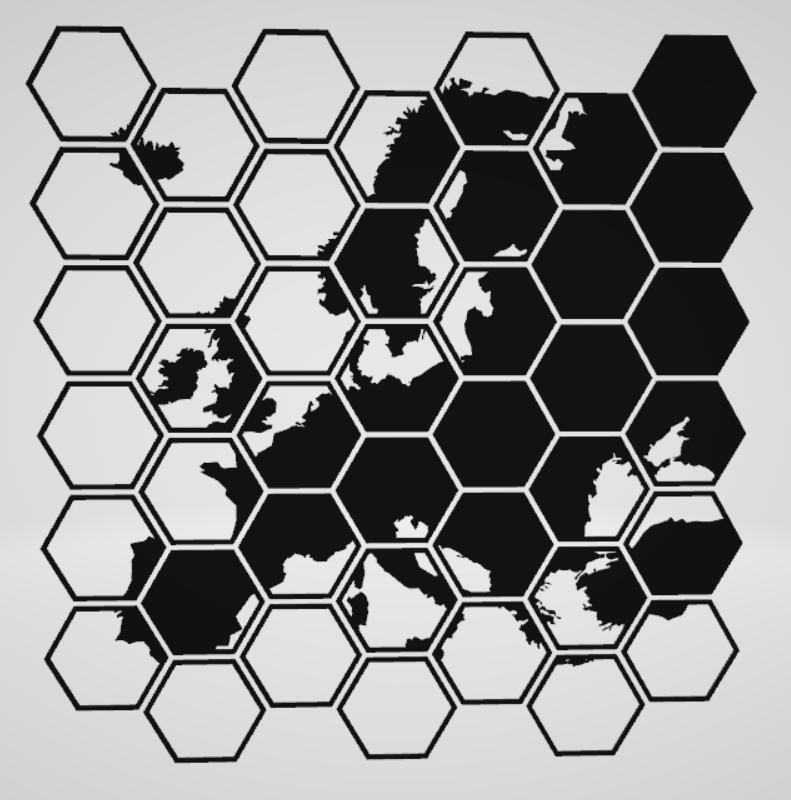 Hexagon Map of Europe