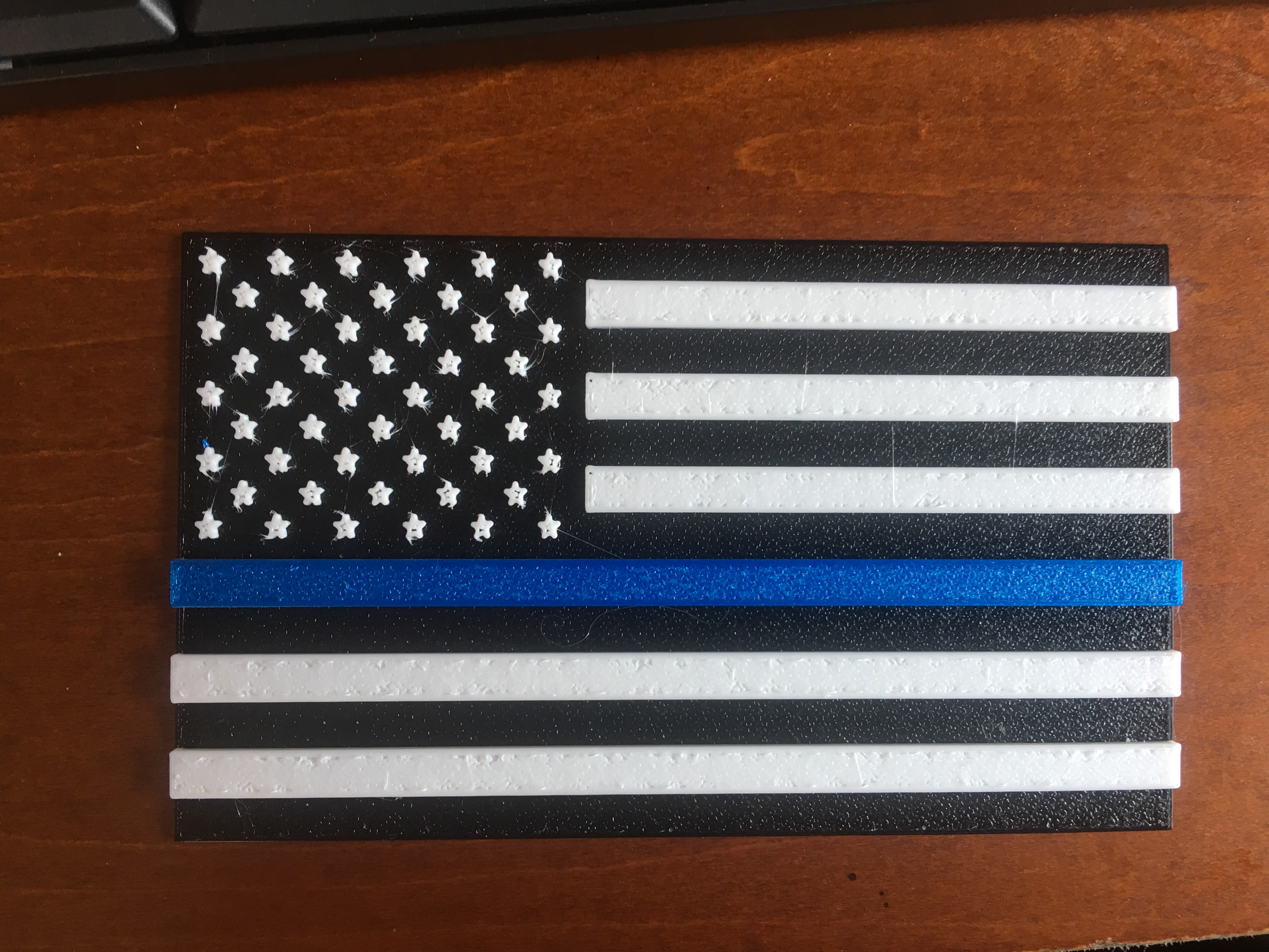 3x5" THIN BLUE (OR RED) LINE FLAG