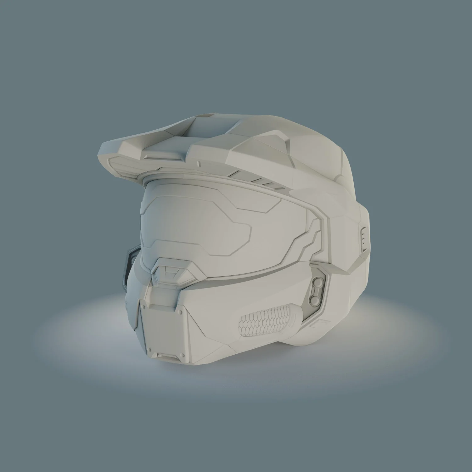Halo Infinite Master Chief Helmet (Visor-Less edition) Remix