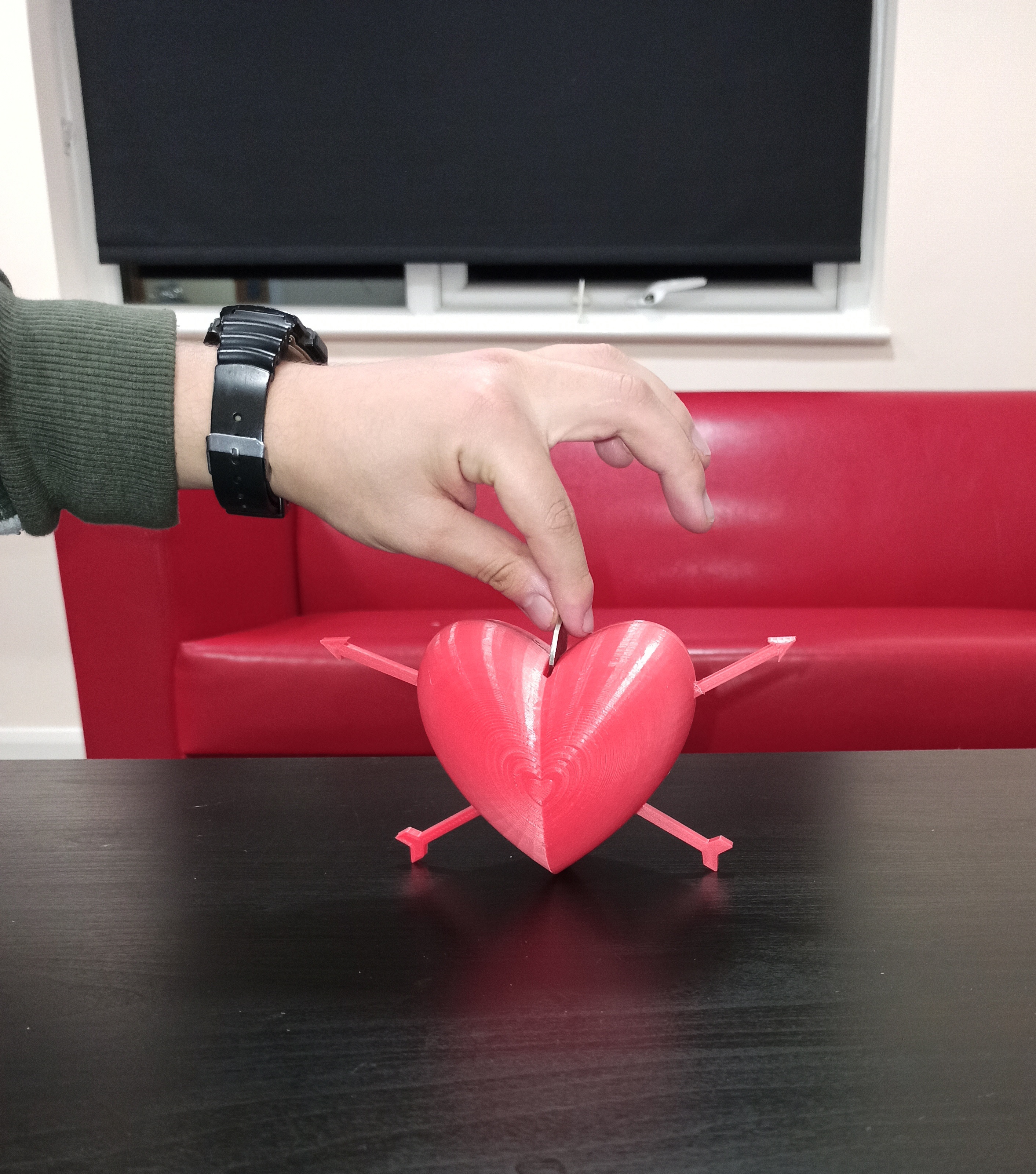 Heart Coin Bank for Valentine's Day