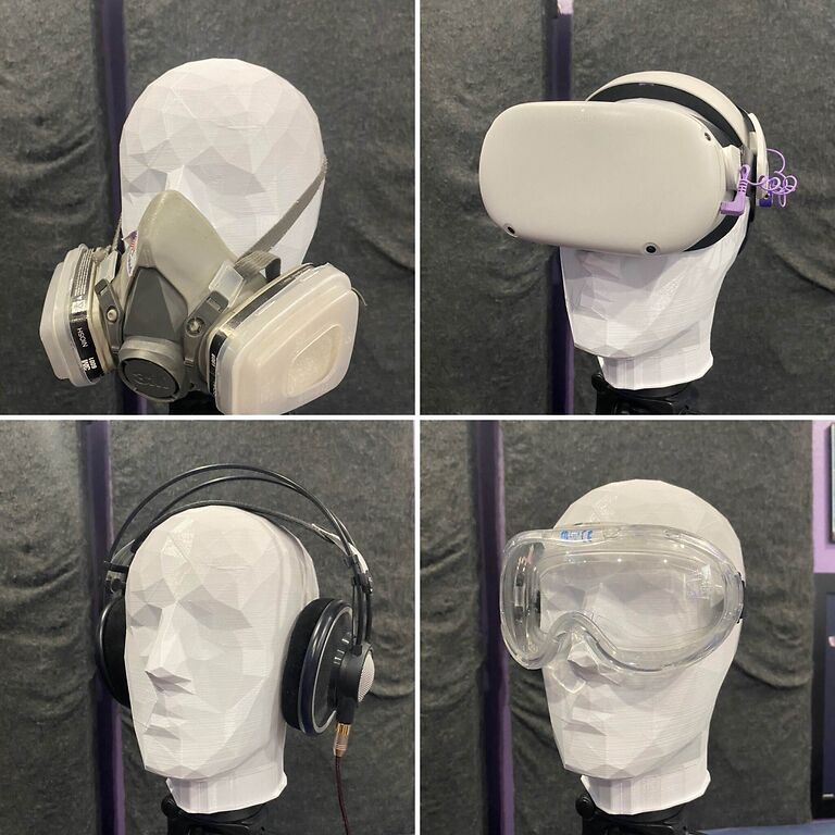 LowPoly 1:1 Scale Human Head (50th-Percentile Masculine)
