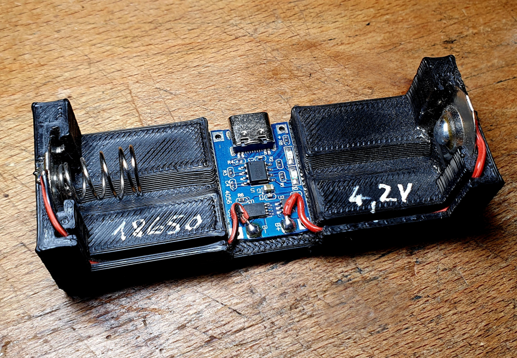 18650 USB-C CHARGERBOARD MOUNT