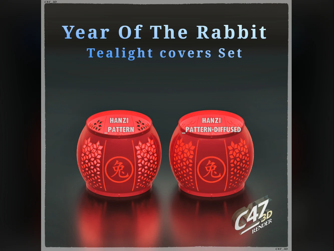 Year Of The Rabbit 2023 - Tealight Cover