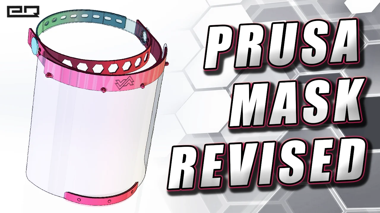 PRUSA Covid-19 / Coronavirus Face Shield With Integrated Folding Detent Strap