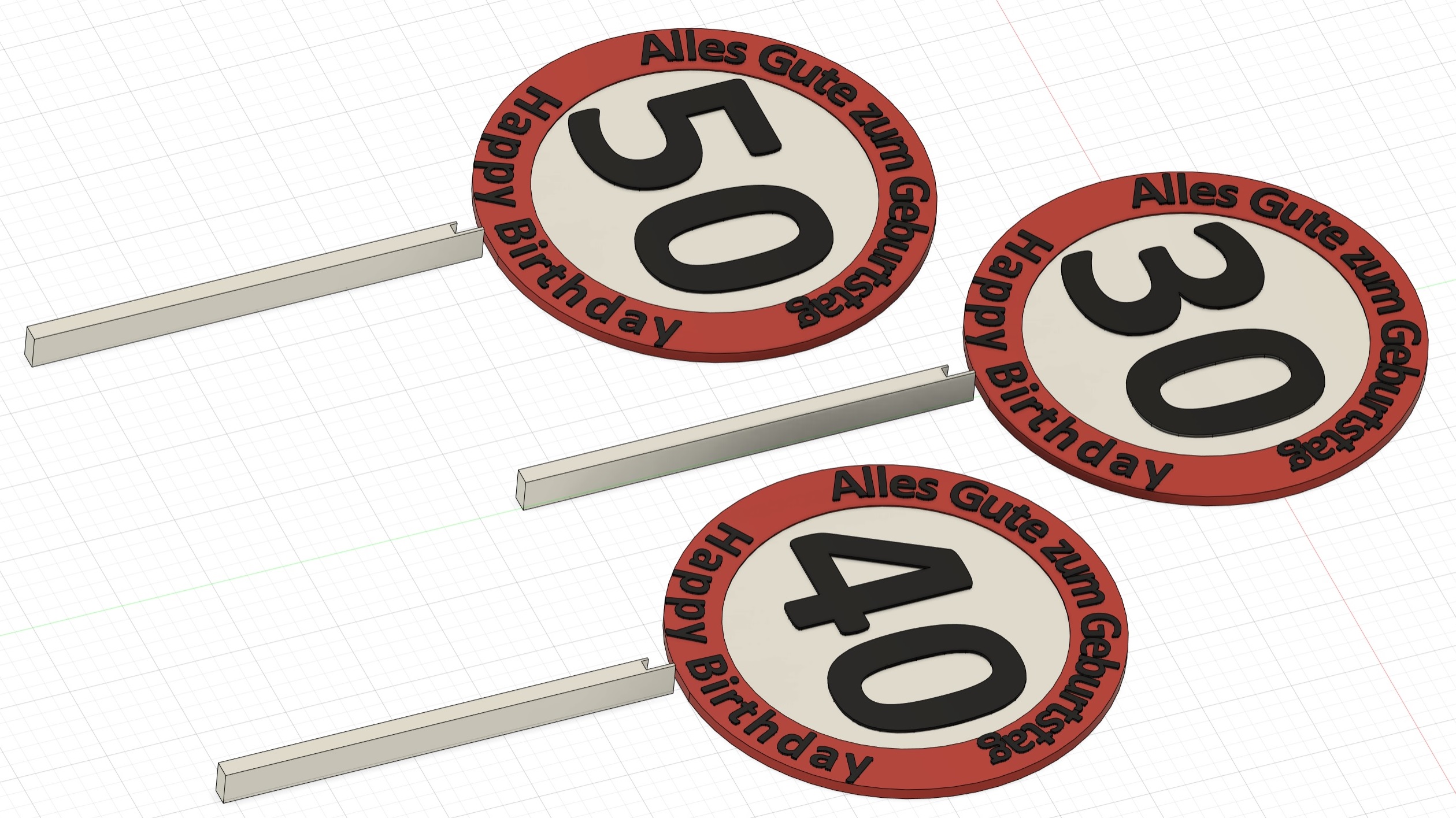 Gift birthday sign with age - Geschenk Geburtstags Schild mit Jahreszahl