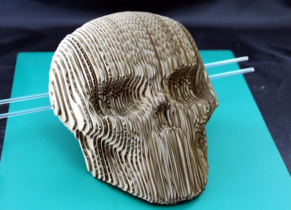 Corrugated Skull - Carton  Laser cutting
