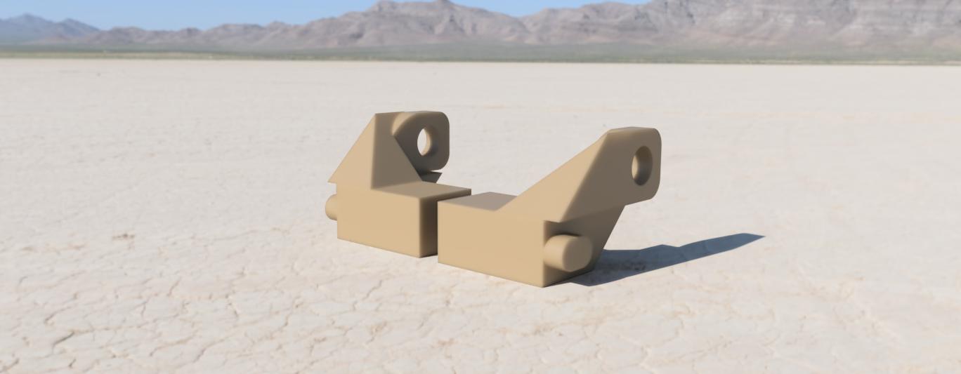 Offset hinge pin blocks for Gene Caffe coffee roaster cover: updated 10/7/2020