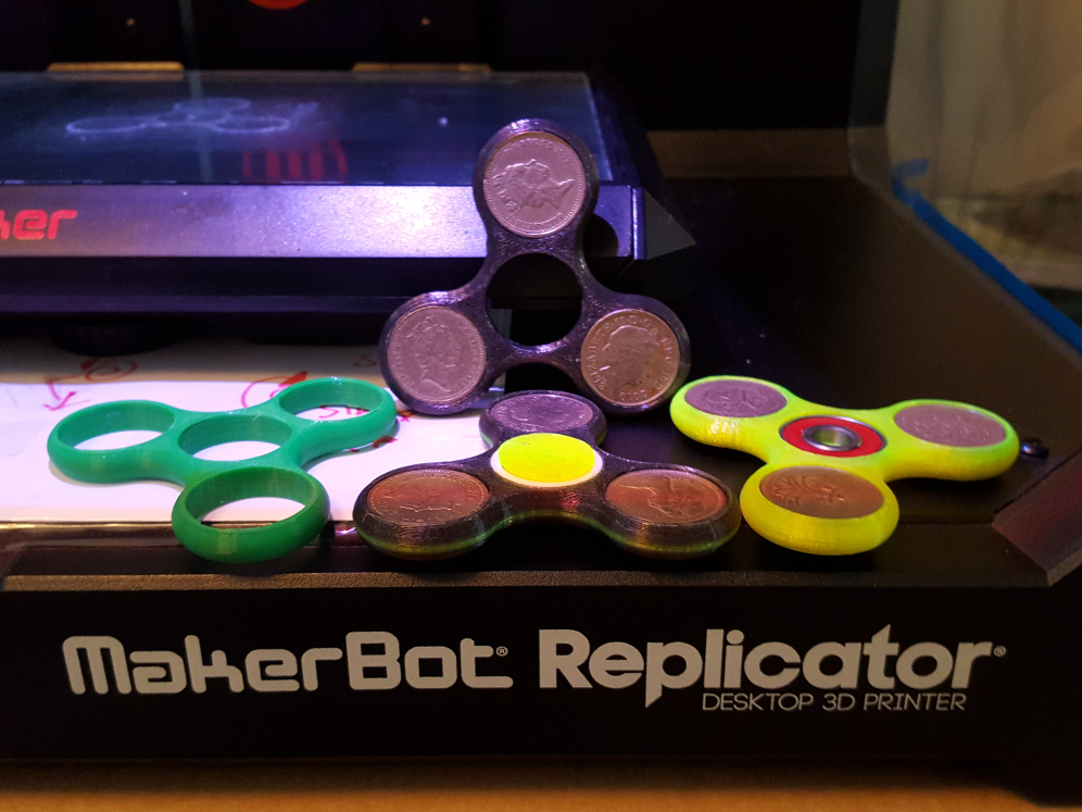 fidget toy bearing x6 uk old pound coins  & 1x 608 bearing