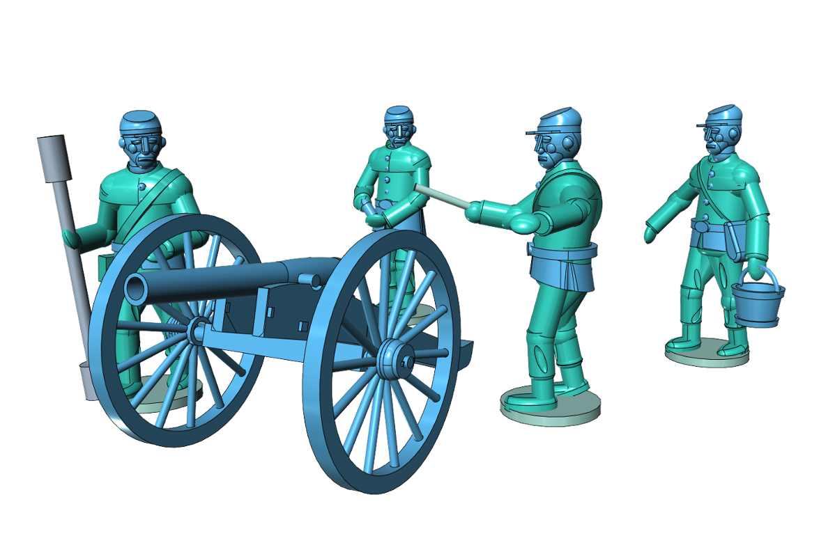 American Civil War - 3 inch Ordnance Rifle and Crew