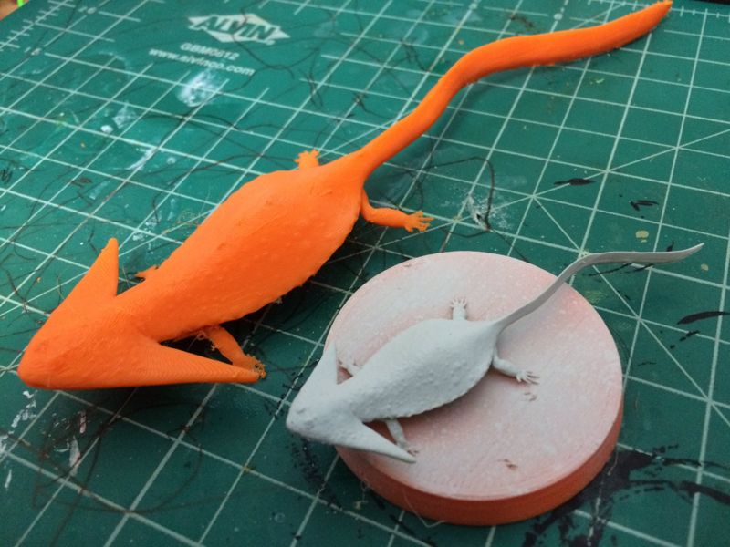 Diplocaulus sculpture