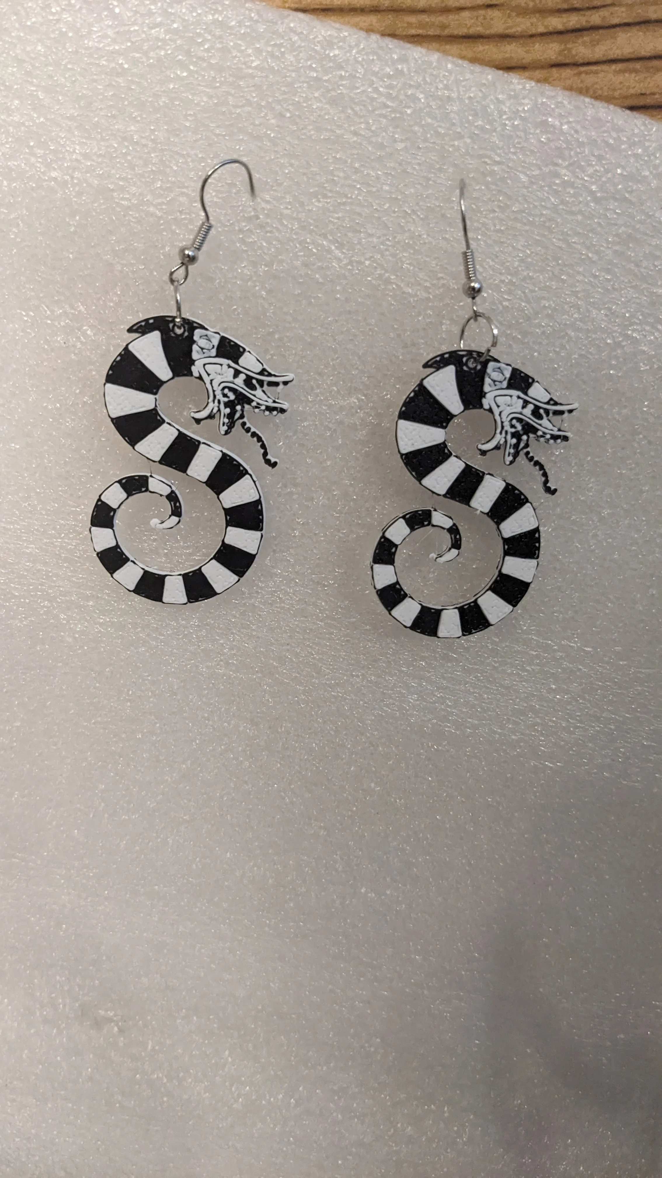 Beetlejuice Snake Earrings
