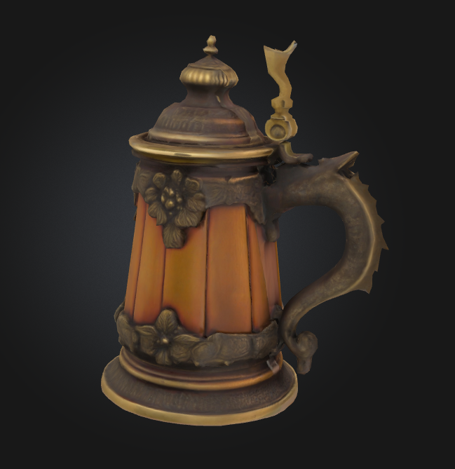 A decorated tankard