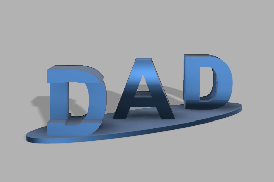 I heart U DAD Sculpture