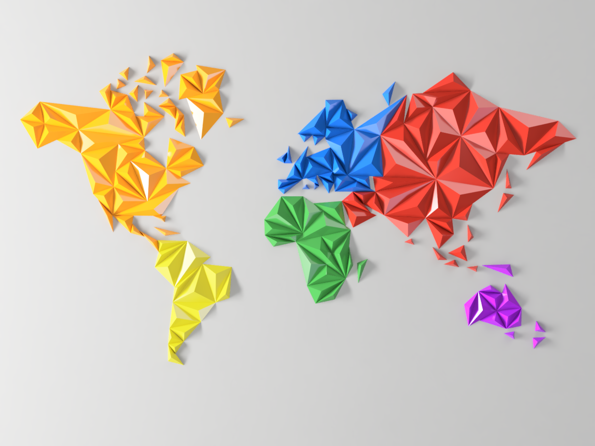 Geometric world map