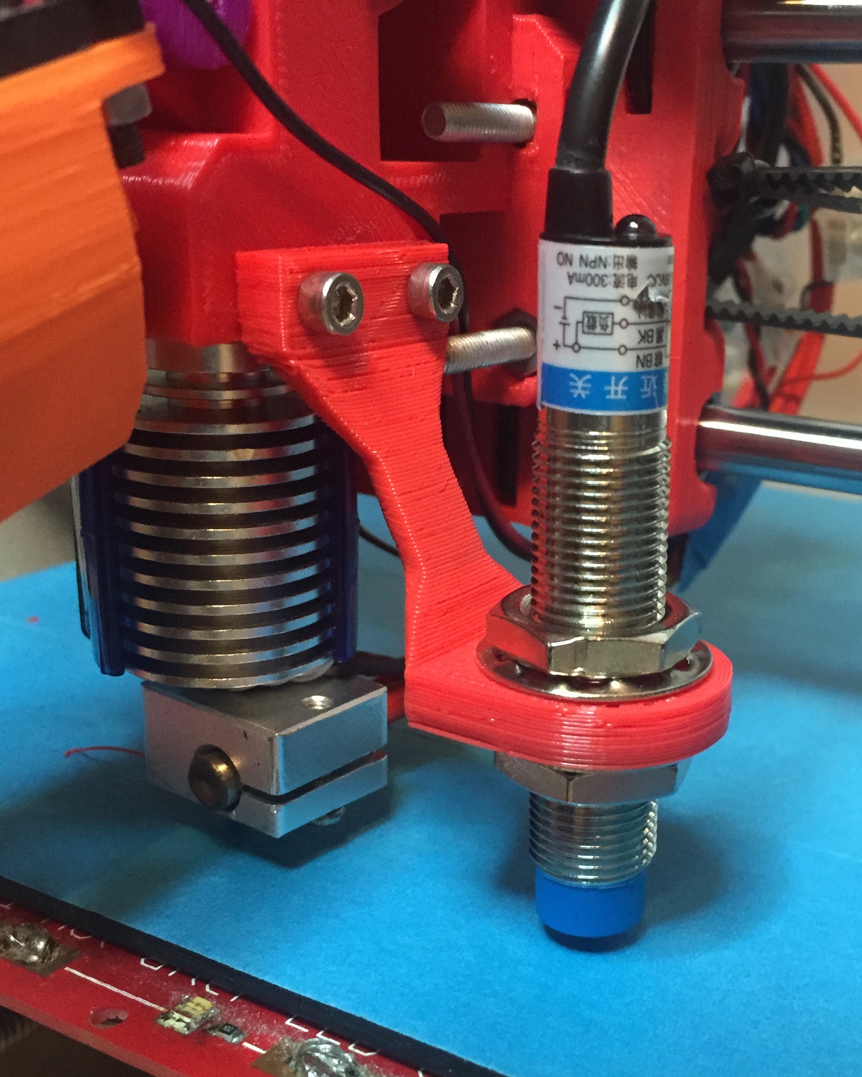 Proximity Senson Holder for Prusa i3 Rework 1.0 Extruder Wade
