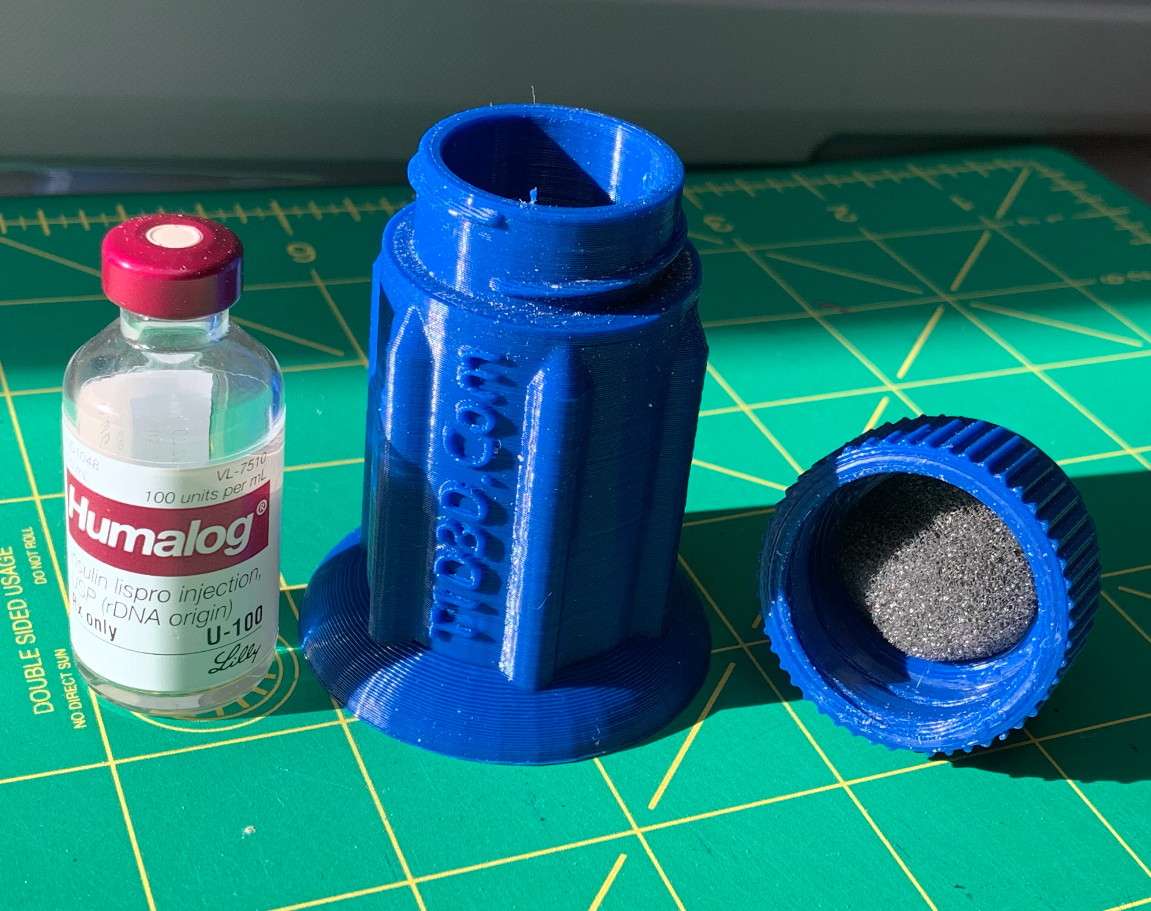Insulin Holder for Lilly Humalog 10ML vials rev7