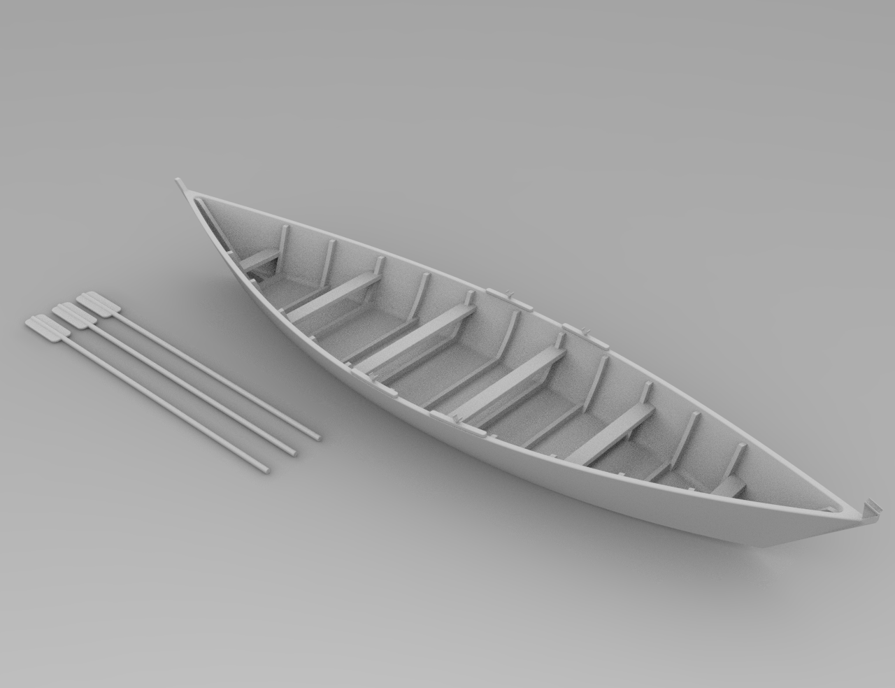 Wooden rowboat (木划艇) Rowing Boat
