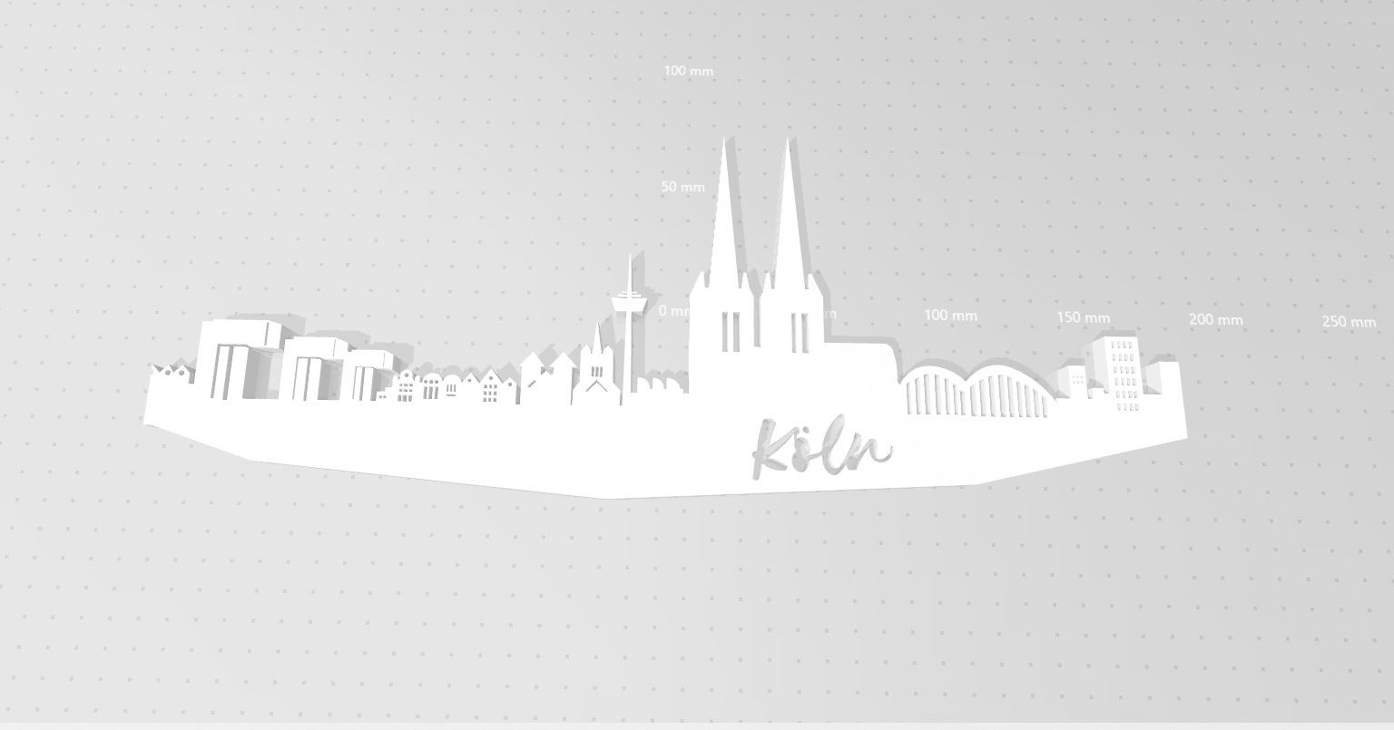 Cologne Köln Silhouette Wandbild
