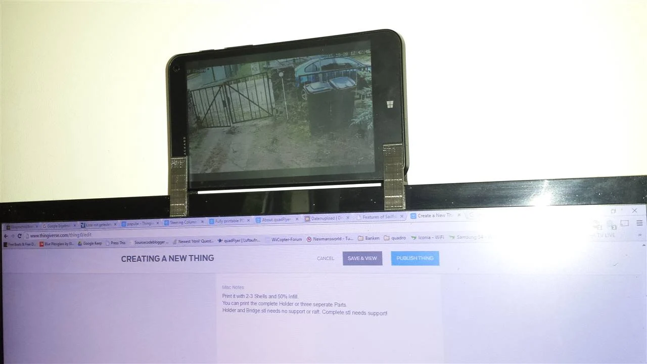 7" Tablet Holder for PC Monitor