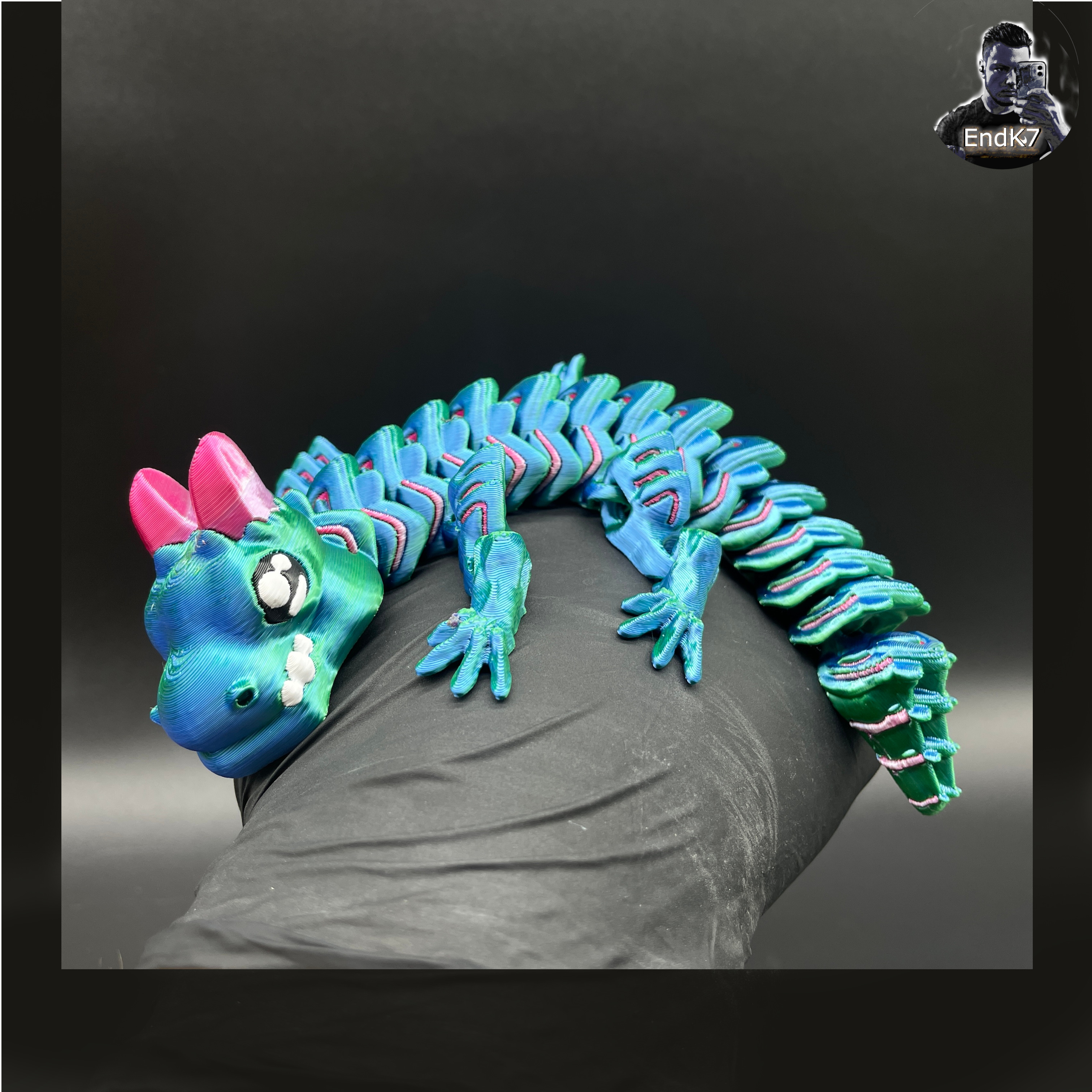 Grumpy Baby Dragon - Multicolor - Articulated - Print in Place